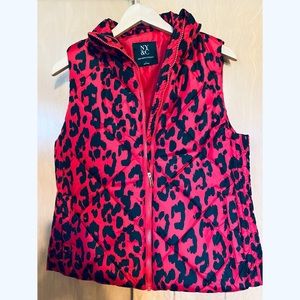 NY&C Leopard puffer vest